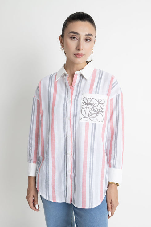 Oversized Striped Shirt
